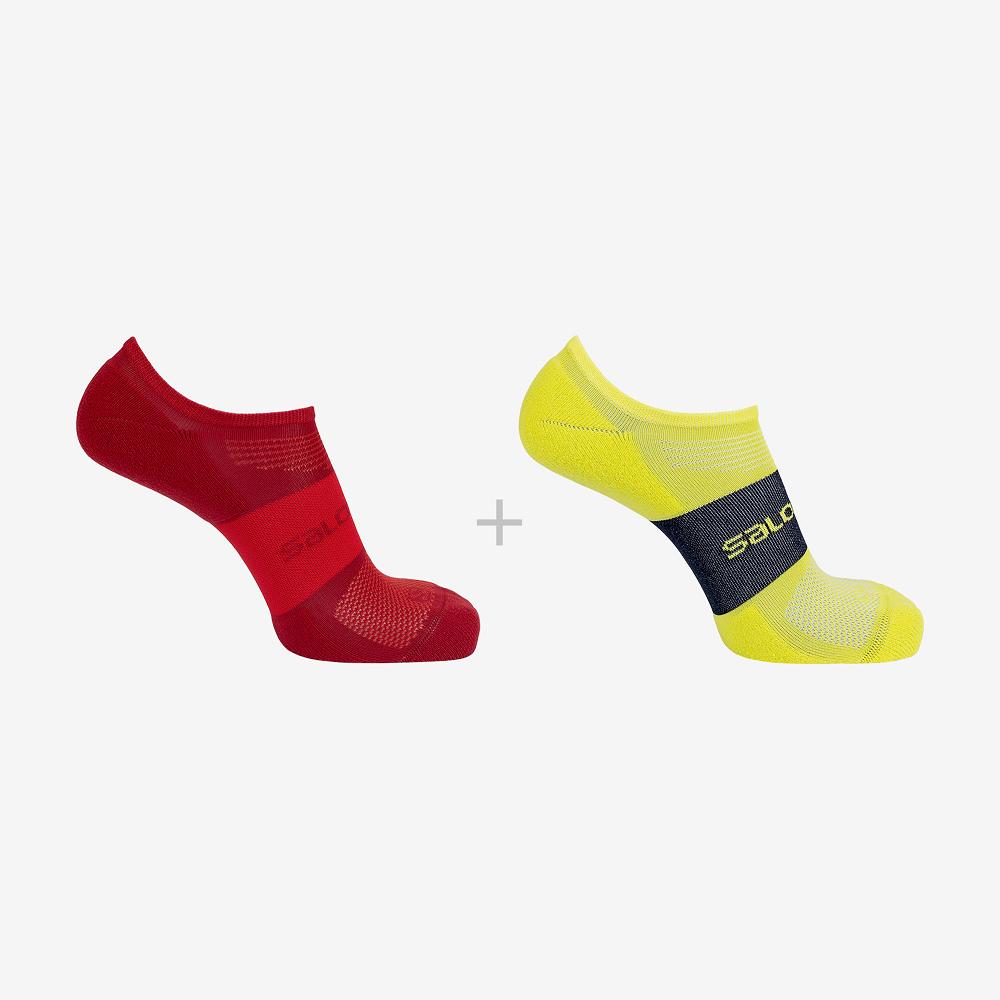 Salomon Singapore Mens Socks - SONIC 2-PACK Red | 67320-VWTO